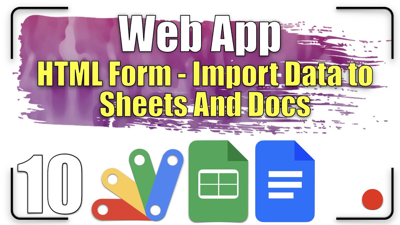 Multi-page Web App | HTML Form - Import data to Sheets and Docs 10 ...