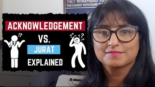 Acknowledgement vs. Jurat Certificate Notary Public