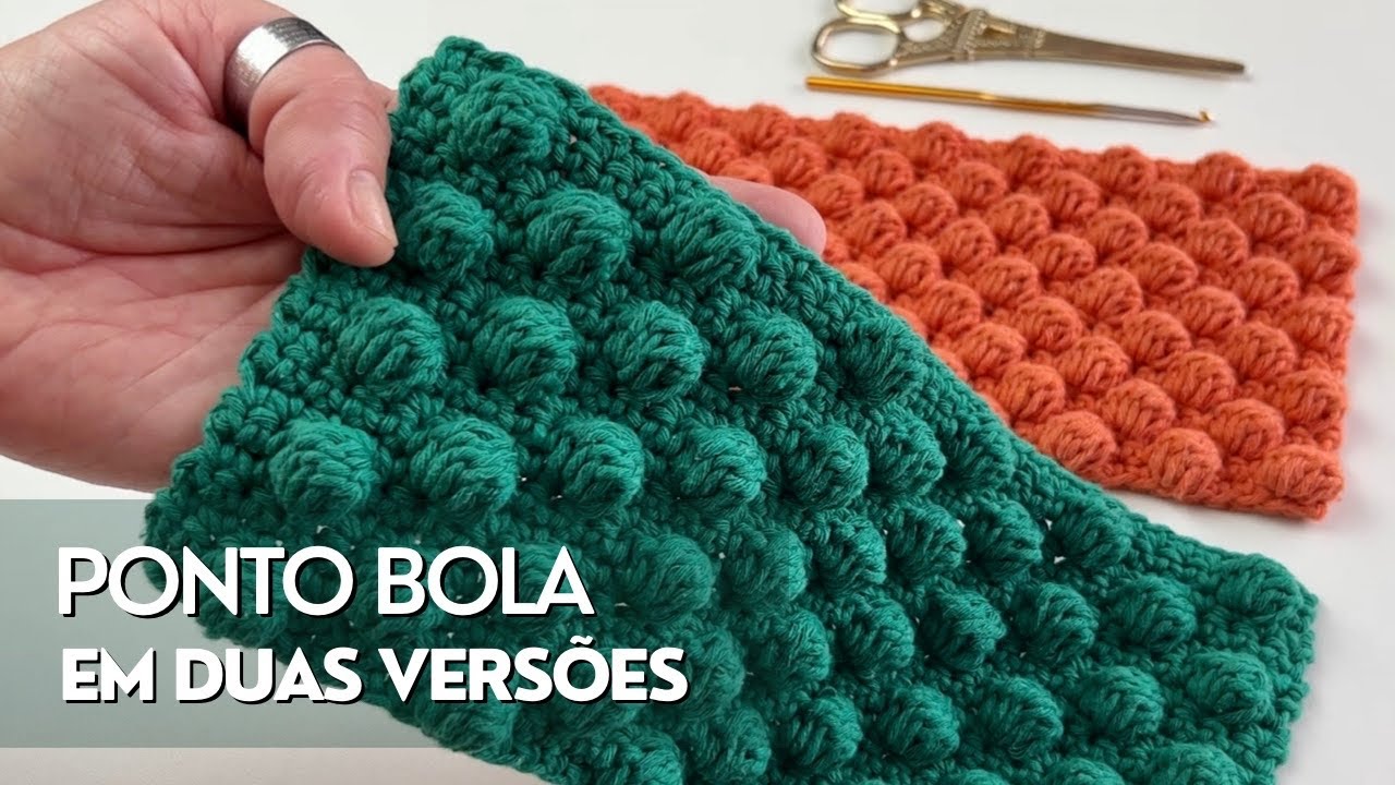 PONTO BOLA - Em duas versões - Ponto de Crochê clássico e  lindo demais!  @MarceloNunesCroche