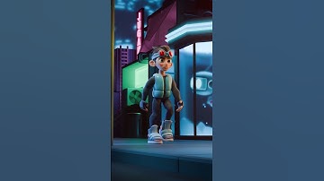 🌃 Cyberpunk boy, del curso Jugando en Blender!