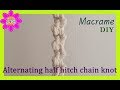 Macrame Alternating half hitch chain knot_마크라메 교차반 매듭