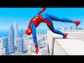SPIDERMAN CRAZY JUMPS FALLS GTA 5 Spider Man Fails 75
