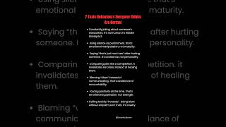 7 Toxic Behaviours Everyone Thinks Are Normal