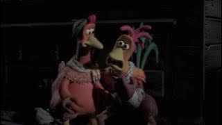 The hen helps the cool chicken avoid the circus