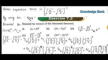 Exercise 7.2 Class 11 Q 1 Part2 unit 7 Binomial theorem Ex 7.2 Class 11 Mathematics Sindh text Board