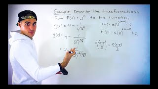 MCR3U (Grade 11 Functions) - Tough Transformation Problem with Exponential Functions