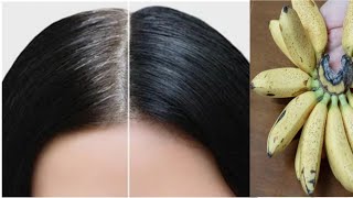 White Hair Dye Naturally With Banana || White hair to black naturally in 4 minutes