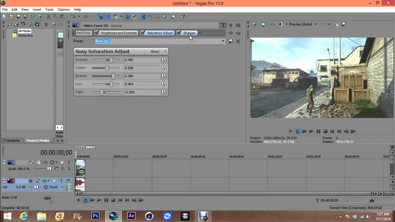 Sony vegas color correction settings YouTube