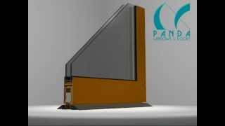 Panda Windows And Doors 81 System Section 3D