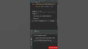 Convert Temperature Function In Python #coding #code #programming