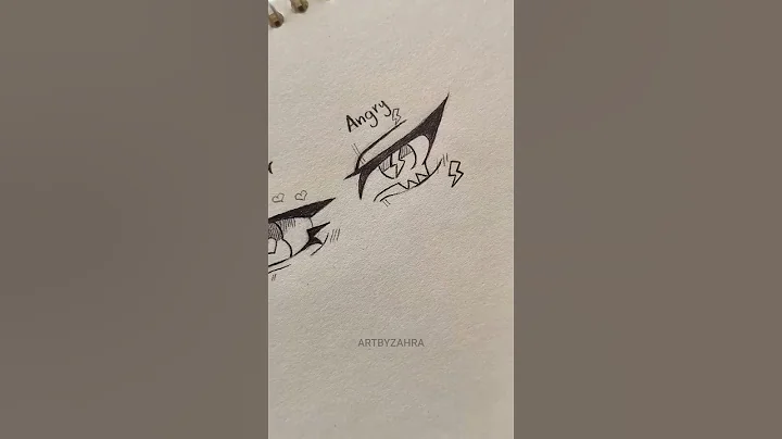 How to draw anime eyes tutorial ✨#drawing #artbyzahra #shorts #howtodraw