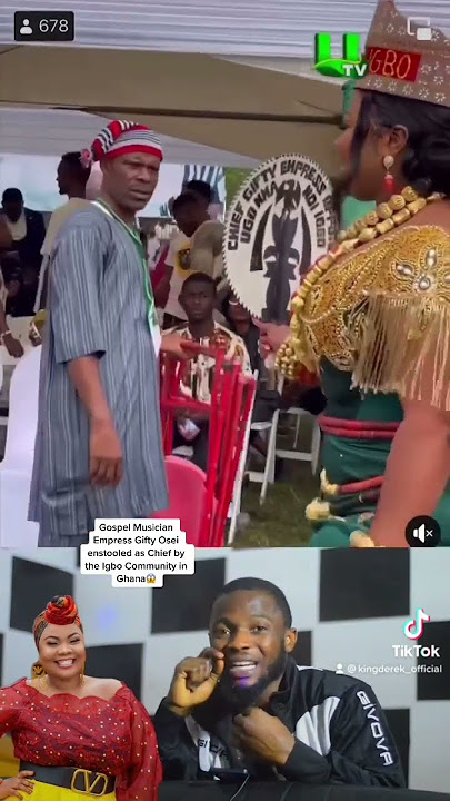 Gospel Musician Empress Gifty Osei entooled as Chief by the Igbo Community in Ghana😱😱