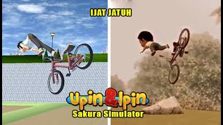 Kumpulan Tiru Aksi Upin Ipin Ijat Terjatuh Dari Sepeda - SAKURA SCHOOL SIMULATOR