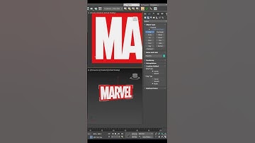 3ds max : Creating Marvel Logo with 3ds Max  #shorts