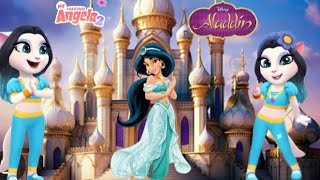🌈DISNEY PRINCESS JASMINE COSPLAY MAKEOVER ✨️ BY MY TALKING ANGELA2 #cocomelon 