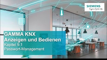 9.1 Siemens GAMMA KNX IP Control Center V4: Sicherheit - Passwörter
