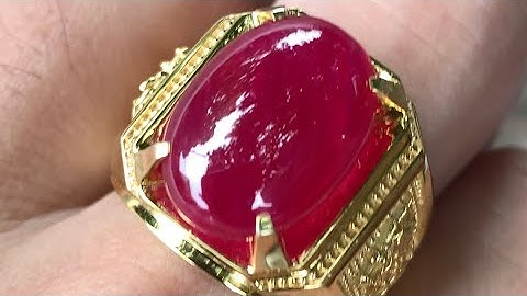 Ruby đỏ huyết Bồ câu hàng lục yên 10.65ct ổ vàng 14k gần 3 chỉ Lh Sơn 0977.827.999 hoặc ib Zalo