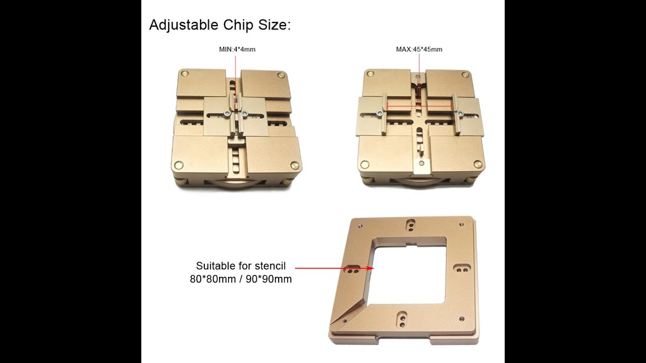 Magnet Auto Adjust Stencil Holder|80mm 90mm Universal BGA Reballing Station