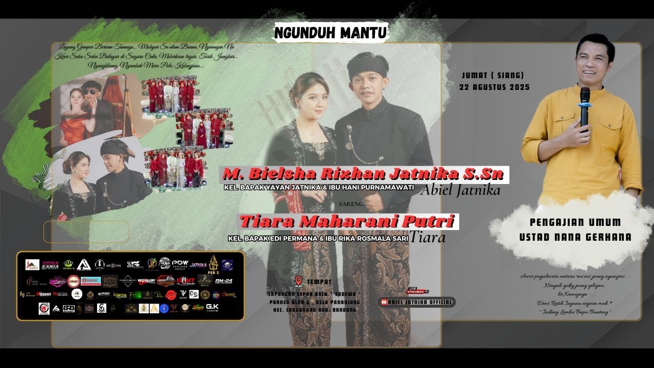 LIVE USTAD NANA GERHANA TABLIGH AKBAR PERNIKAHAN ABIEL JATNIKA & TIARA MAHARANI