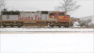 RARE! BNSF 8241 Leads an EB Autorack Train Solo