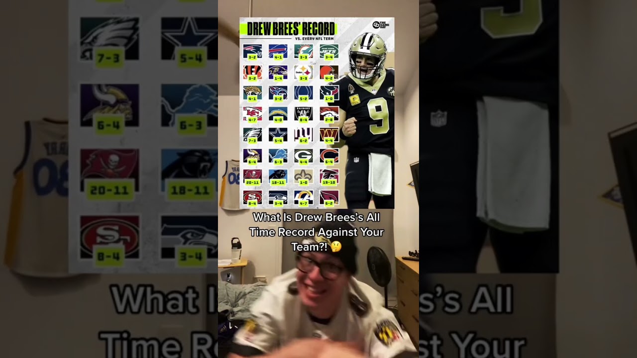 What Is Drew Brees’s All Time Record Against Your Team?! 🤔 