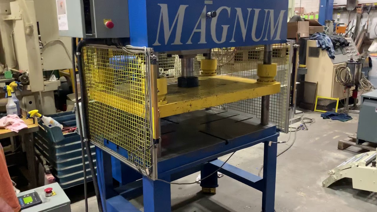 35 ton magnum 4 post hydraulic press for sale YouTube