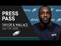 Davion Taylor & K'Von Wallace Talk Adjusting to the NFL | Eagles Press Pass