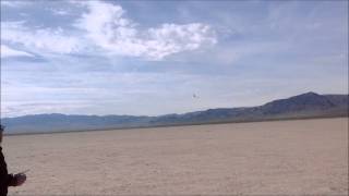 Ray Dinoble flying his Rudder Bug at Eldorado Dry Lake