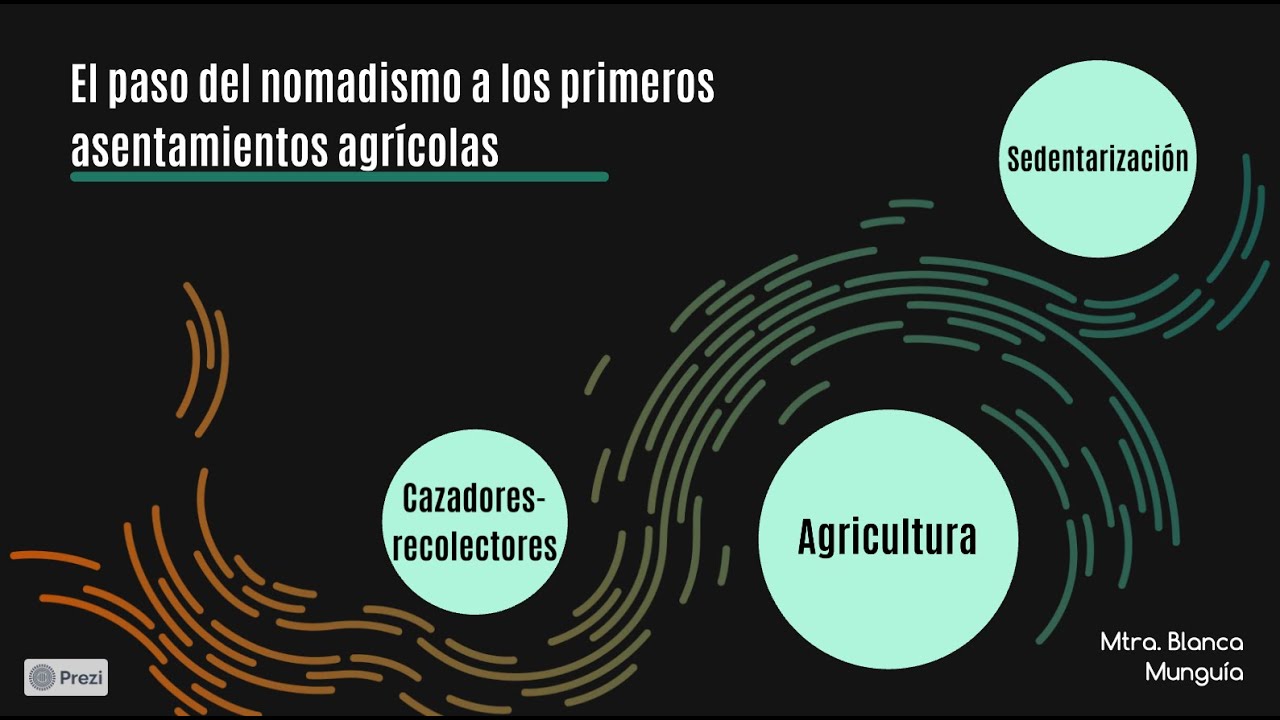 El paso del nomadismo a los primeros asentamientos agrícolas, sexto