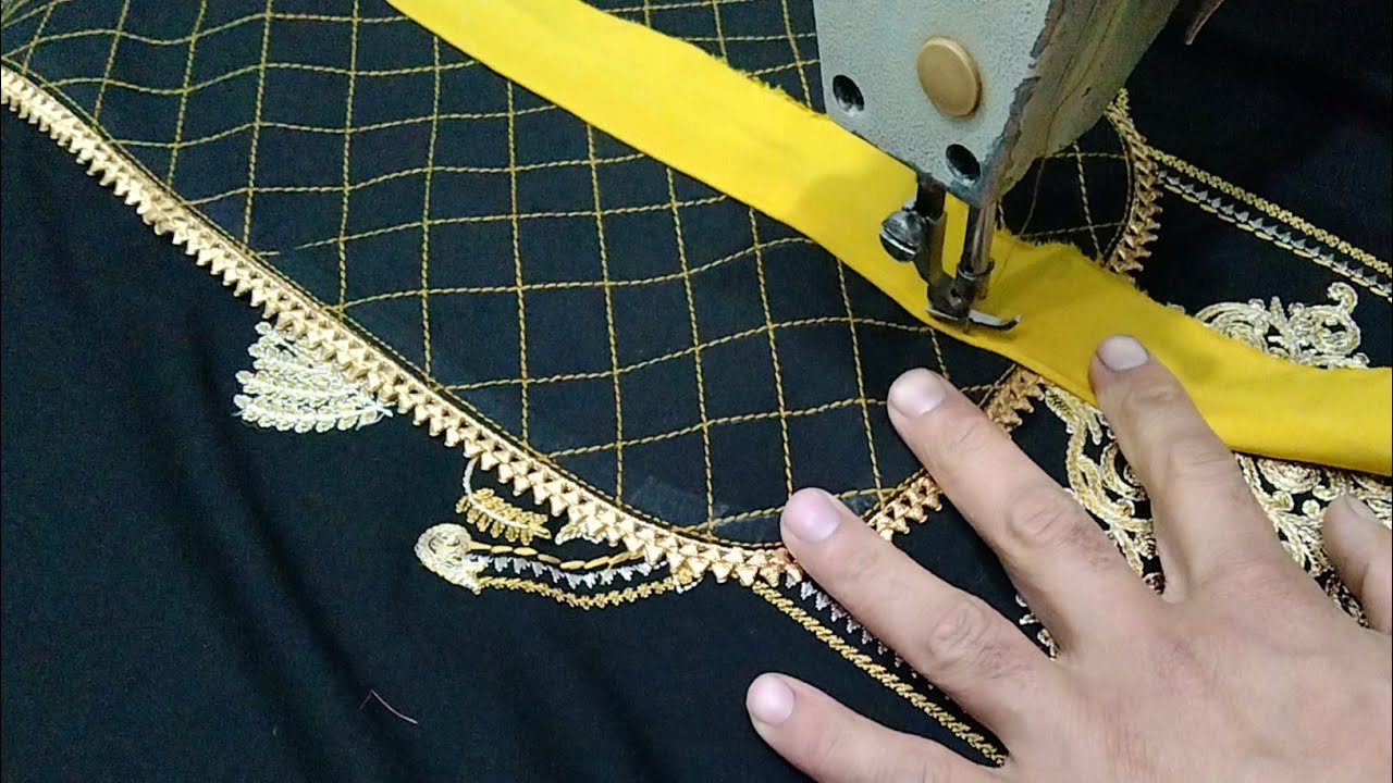 Neck cutting and stitching Ban collar lagane ka tarika Gala ma Dori