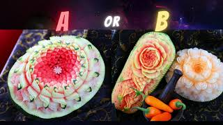 Lisa Or Lena, Fruit carving, Vegetable Carving, Pick One Kick One, Game screenshot 1