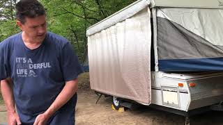 Jayco - Setup 5 - Crank Up Popup - Awning Setup - Outdoor Awning Lights