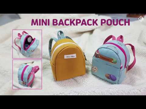 DIY/ MINI BACKPACK ZIPPER POUCH/ SEWING GIFT IDEA/ FREE PATTERN/ 미니 백팩 모양의 지퍼파우치 만들기 / 화장품 파우치/ 패턴공유