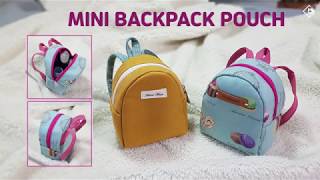 DIY/ MINI BACKPACK ZIPPER POUCH/ SEWING GIFT IDEA/ FREE PATTERN/ 미니 백팩 모양의 지퍼파우치 만들기 / 화장품 파우치/ 패턴공유