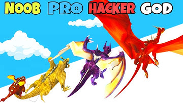 NOOB vs PRO vs HACKER vs GOD in Dragons transform Run Race 3D
