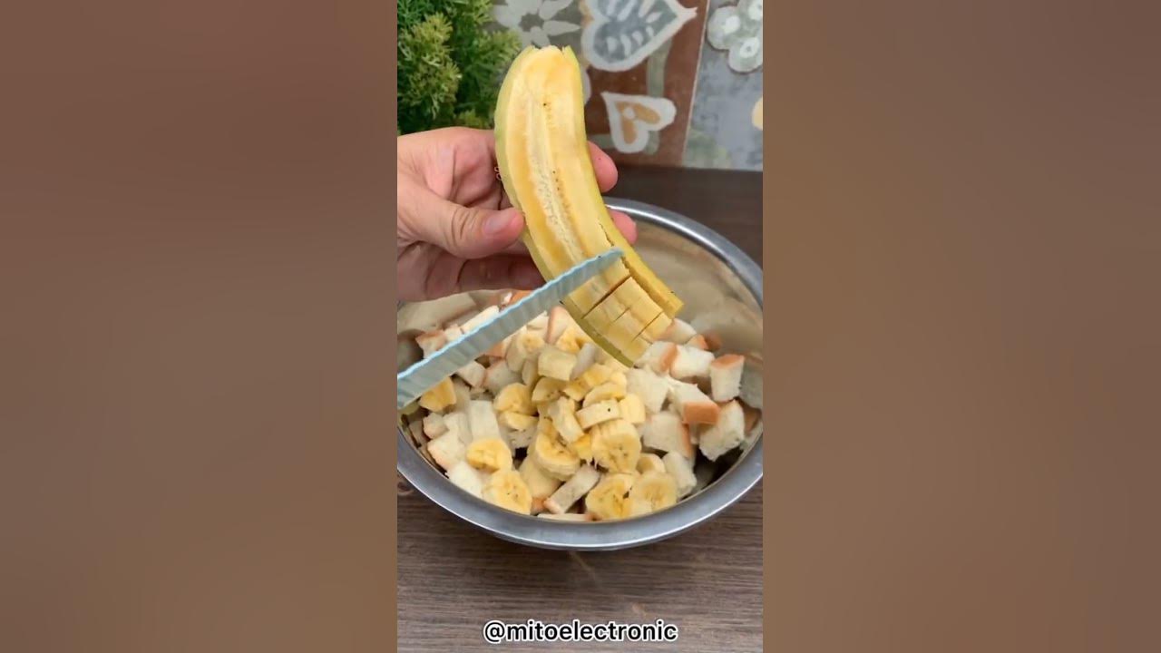Punya pisang & roti tawar enaknya dibikin apa ya? #resep #camilan #dessert #bekalsekolah #shorts