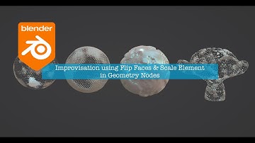 LIVENODING Geo Improvisation using Flip Faces and Scale Element in Geometry Nodes