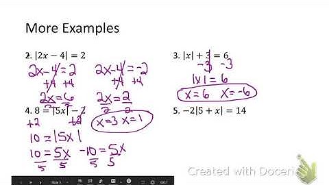 Topic 1.7 absolute value equations and inequalities