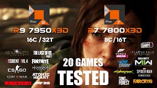 R9 7950X3D vs R7 7800X3D | RTX 4090 | 1080p  - Productivity and Gaming Benchmark