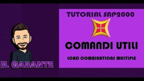 Load Combinations multiple con Export e Import Excel - Sap2000