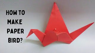 Origami Paper Bird Paper Craft Flying Paper Bird Diy Parus Craft Corner
