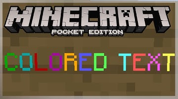 Minecraft P.E Tutorials |Colour Text signs/Chat|Android Version|