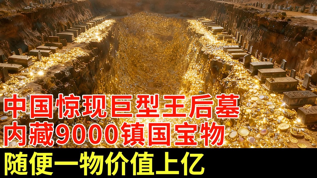 中国惊现巨型王后墓，规模远超武则天，内藏9000件镇国宝物，两万枚甲骨，随便一物价值上亿，惊掉所有人下巴【揭秘】