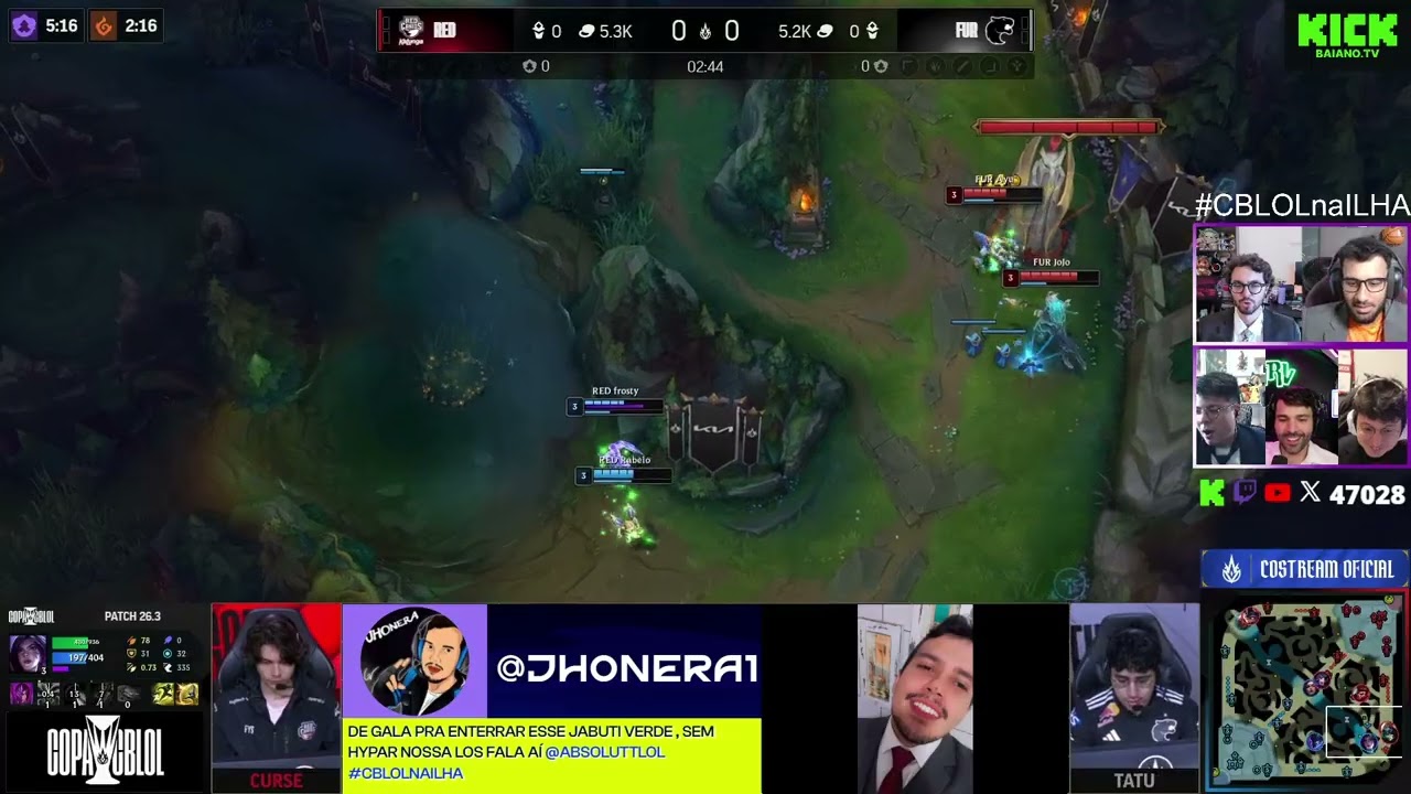 RED CANIDS x FURIA | Jogo 1 - MD3 | Playoffs - CBLOL Cup 2026 | Ilha das Lendas
