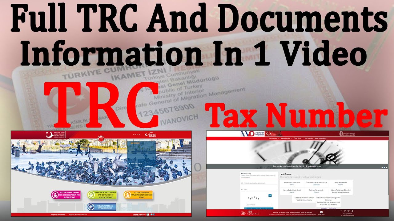 TRC And Documents Information All In 1 Video Tax Number In Turkey TRC And Documents Information All In 1 Video Tax Number In Turkey