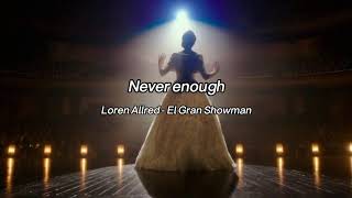 Never enough - Loren Allred/El Gran Showman (Sub.español)