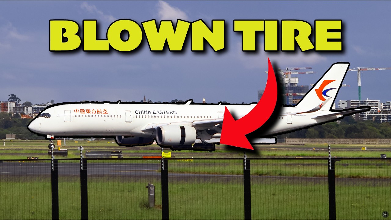 China Eastern Burst Tire EMERGENCY Landing at Sydney Airport! ✈️