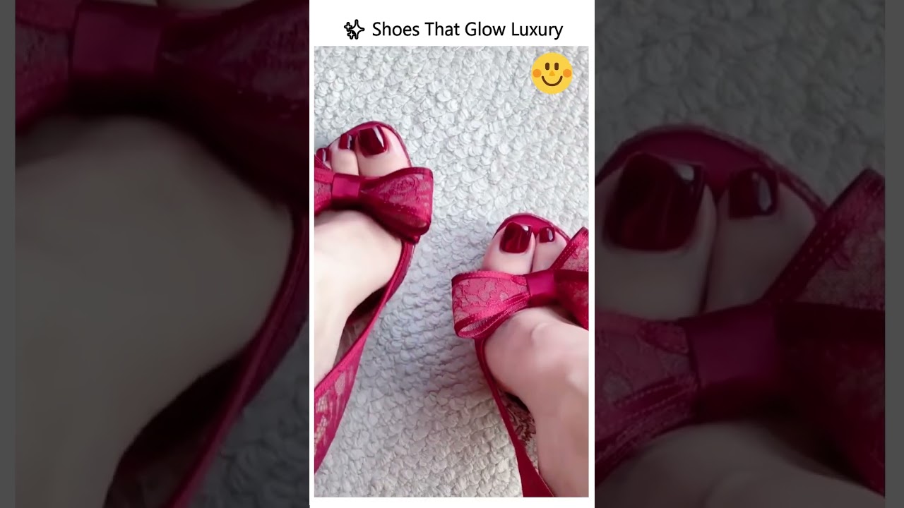 👠 Elegant Red Velvet Shoes for Slim Legs ❤️ 