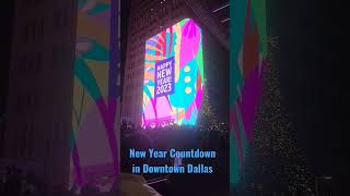 The 2023 countdown in downtown Dallas at AT&T Discovery District