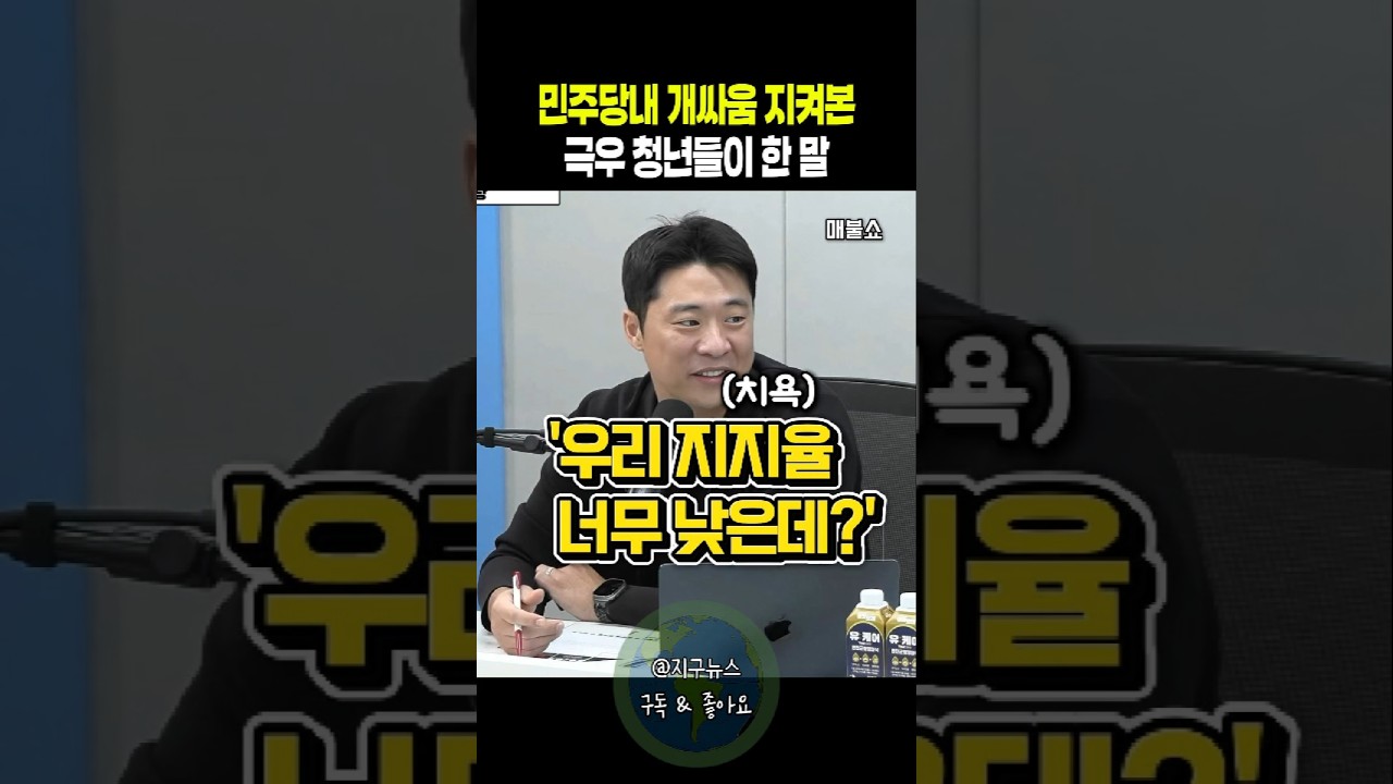 민주당내 개싸움 지켜본 극우 청년들이 한 말